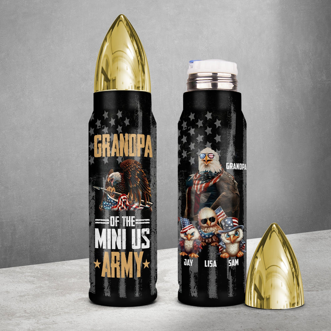 Custom Bullet Tumbler - Grandpa of the Mini US Army Tumbler Cup PopCulturePrints