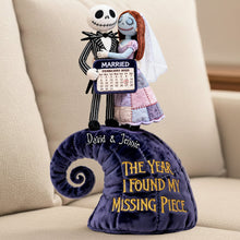 Load image into Gallery viewer, “Together Forever, In Every Way” - Personalized Spooky Married Couple Pillow - Unique Gift for Couples, Newlyweds, and Halloween Enthusiasts Pillow PopCulturePrints
