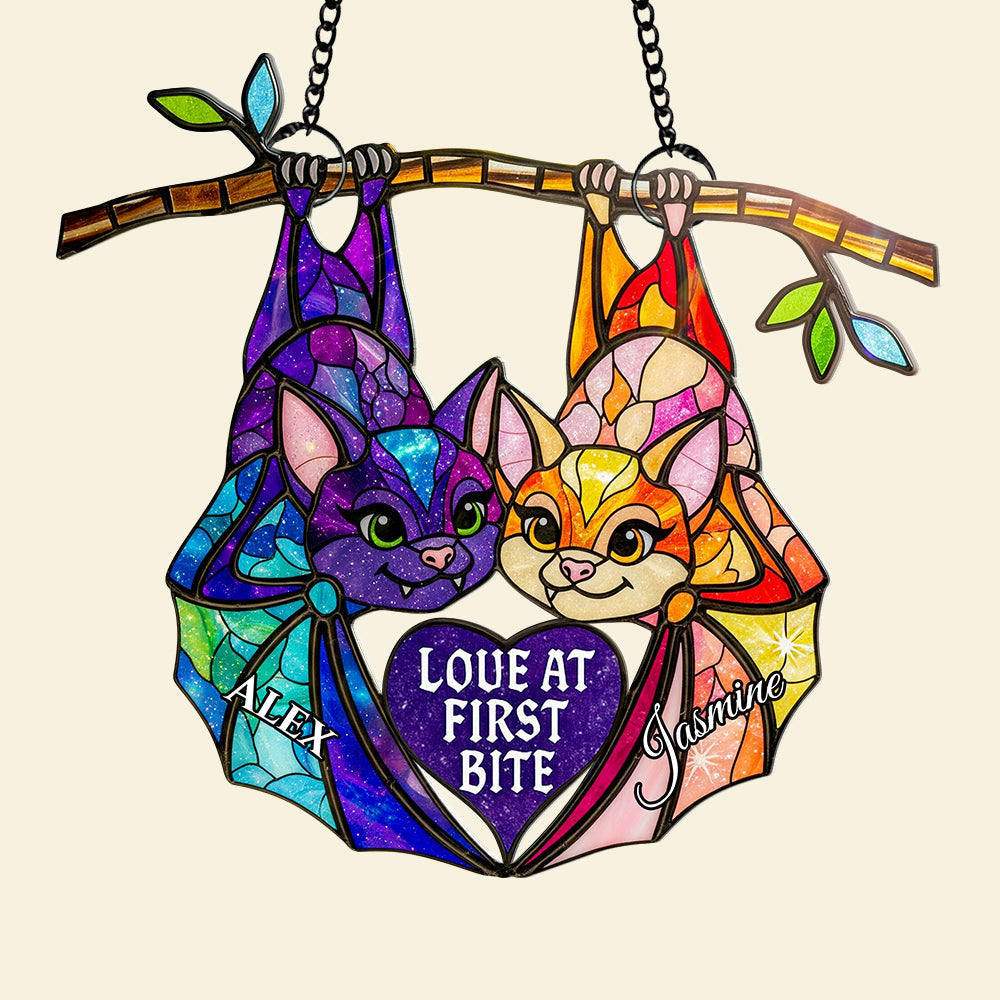 Love at First Bite - Soulmates Forever Suncatcher Ornament - Personalized Gift for Couples Ornament PopCulturePrints