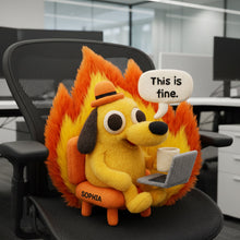 Load image into Gallery viewer, "This is Fine!" - Custom Shaped Pillow for Office Workers - Personalized Gift for Colleagues and Friends Pillow PopCulturePrints
