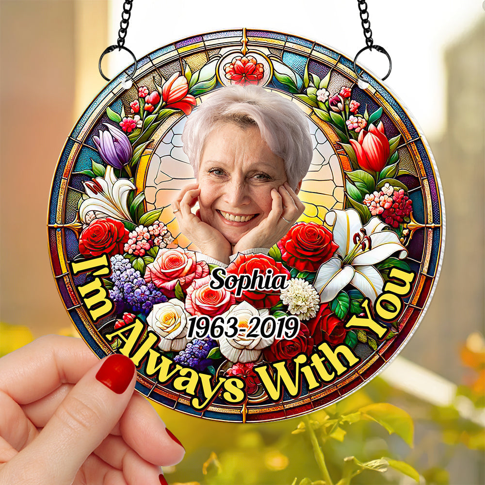 Personalized Memorial Suncatcher Ornament - Custom Photo Gifts for Christmas