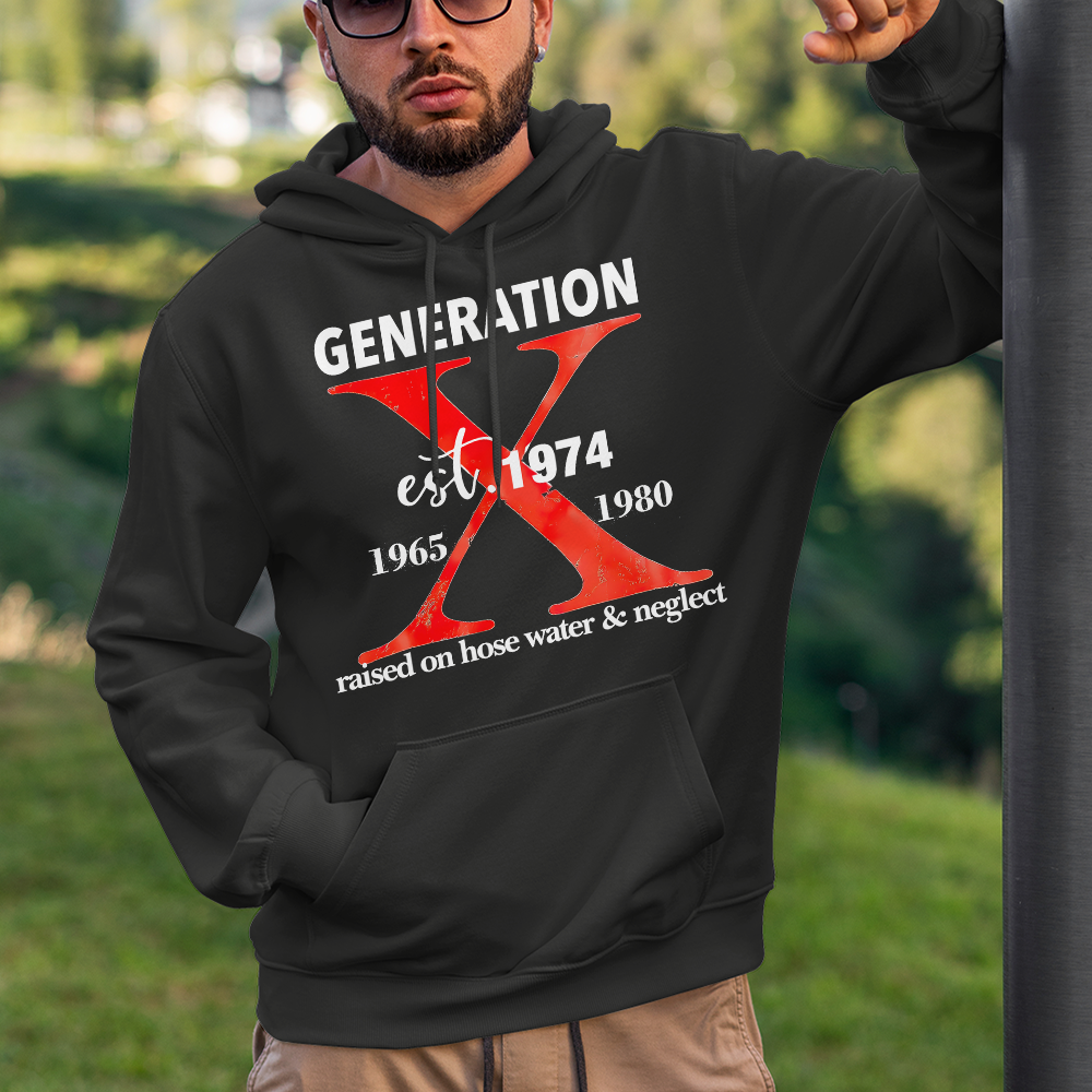 Personalized Generation X Hoodie - Born in 1974 Edition