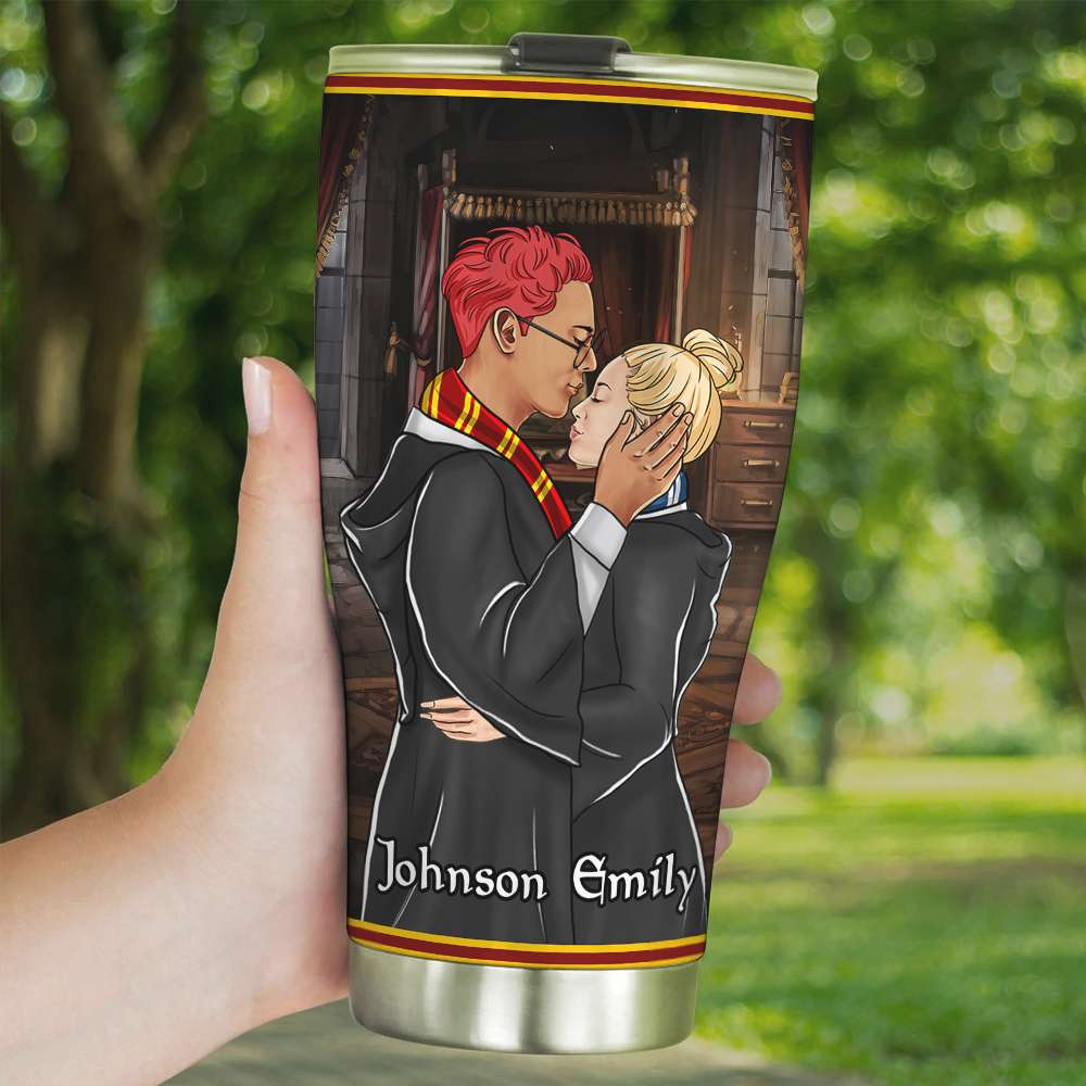 Personalized Harry Potter Lovers Tumbler - Custom Couple Design