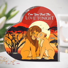 Load image into Gallery viewer, Personalized Couple&#39;s Heart Shaped Acrylic Plaque - Love Tonight Shaped Plaques PopCulturePrints
