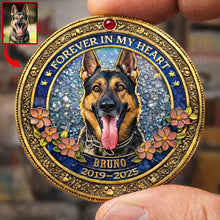 Load image into Gallery viewer, Forever In My Heart - Personalized Pet Memorial Gift for Animal Lovers Coin PopCulturePrints
