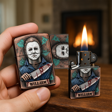 Load image into Gallery viewer, “Ignite Your Fears” - Creepy Movie Characters Lighter - Personalized Gift for Horror Fans Lighter PopCulturePrints
