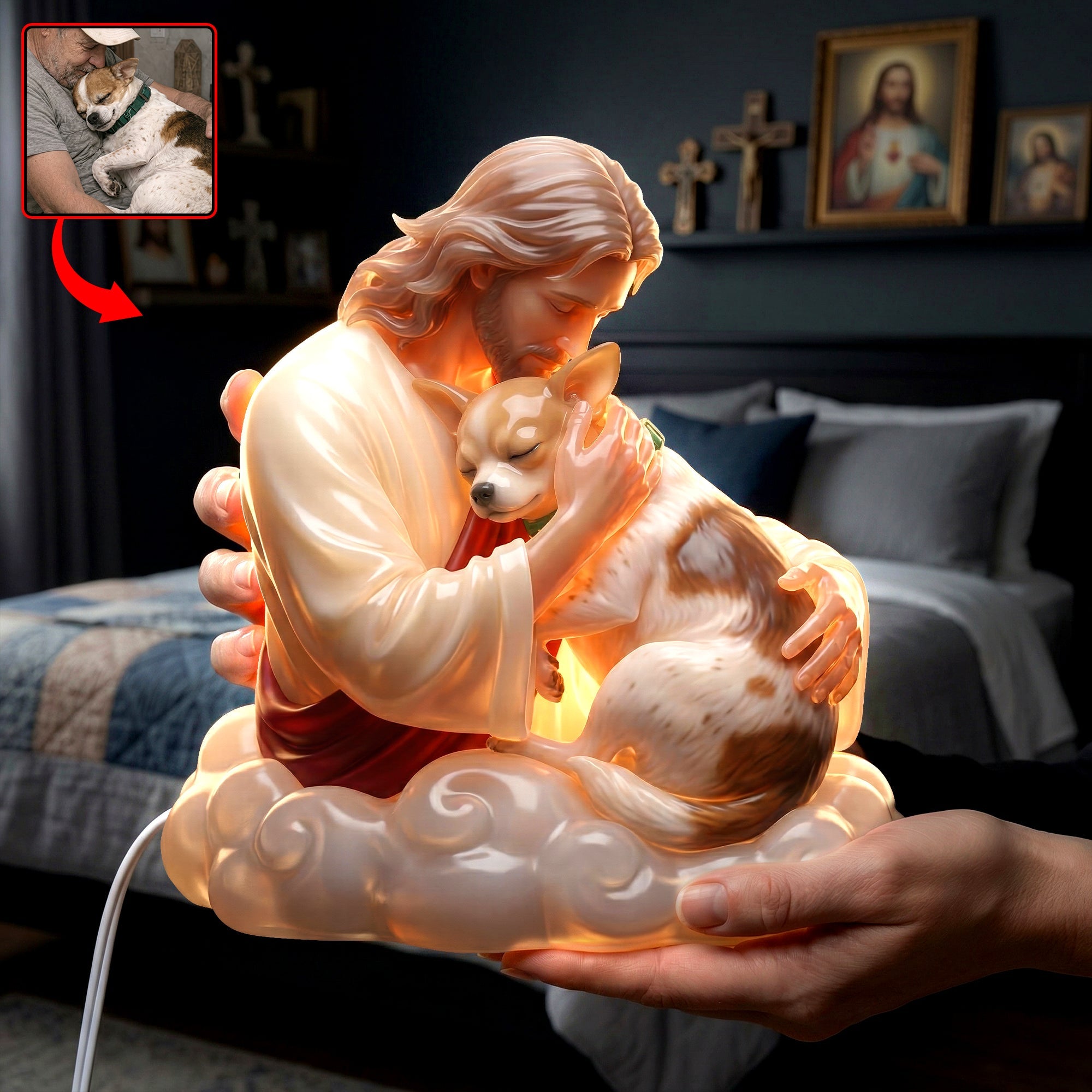 "Embrace the Love" - Personalized Light Box - Custom Gift for Pet Owners Light Box PopCulturePrints