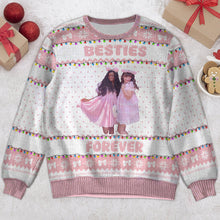 Load image into Gallery viewer, Custom Bestie Photo Christmas Sweater Ugly Christmas Sweater PopCulturePrints
