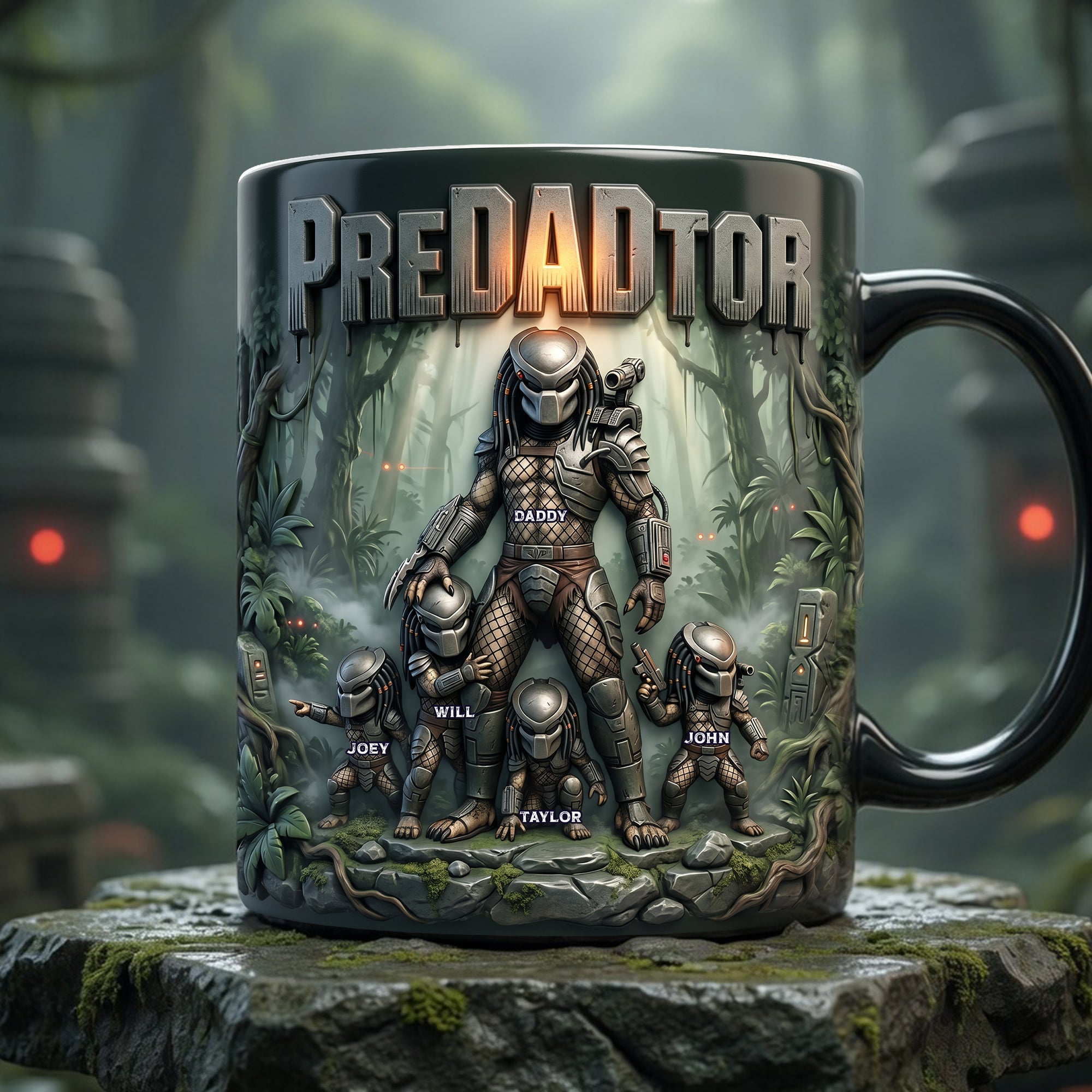 "For the Strongest Warrior Dad!" - Personalized Magic Mug for Dads and Kids Coffee Mug PopCulturePrints