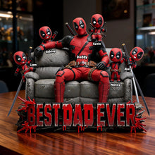 Load image into Gallery viewer, “Best Dad Ever” – Custom Hero Squad Dad Acrylic Plaque - Perfect Gift for Dads and Grandpas Shaped Plaques PopCulturePrints
