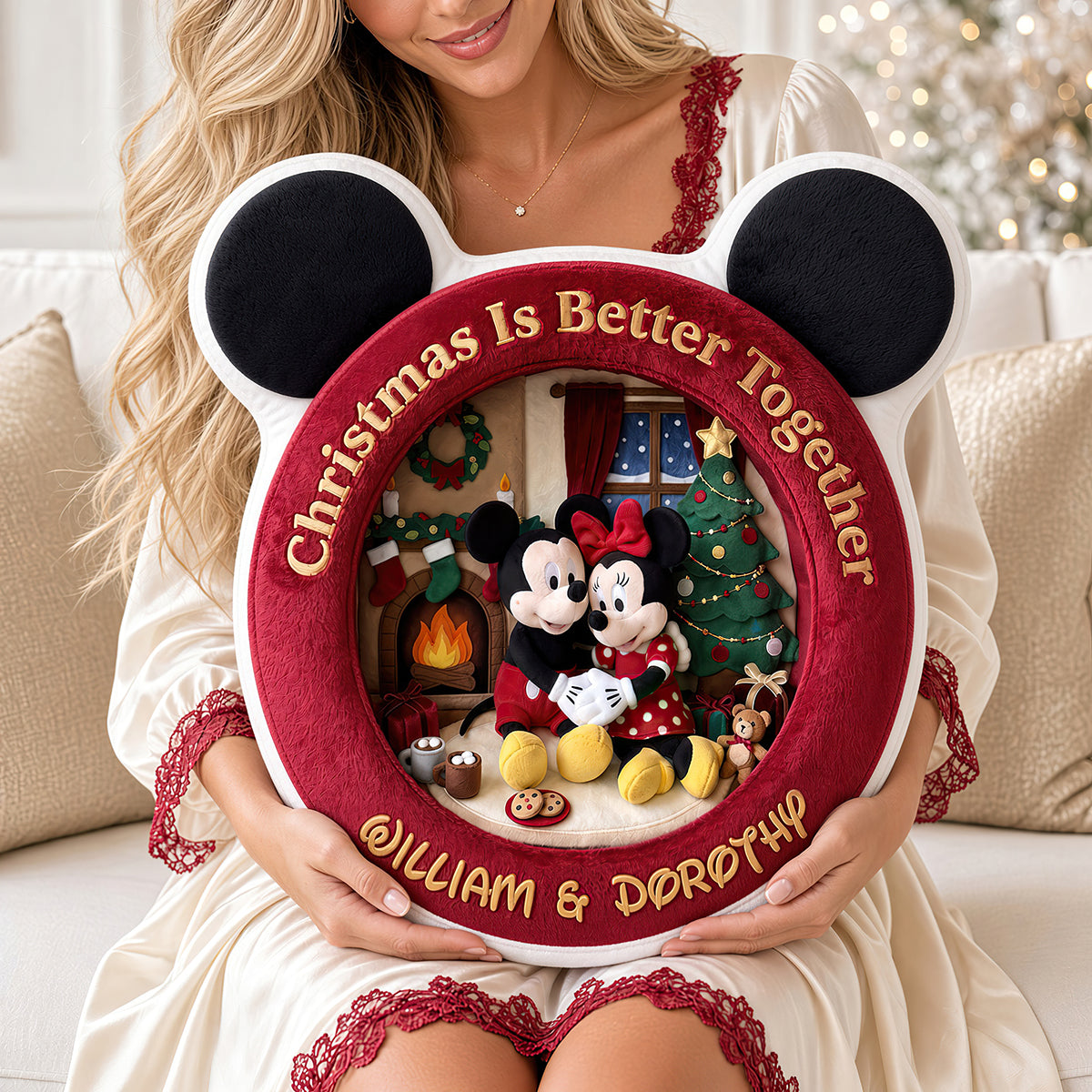 Forever Love Custom Shaped Pillow - Personalized Christmas Gifts For Couples 03ttdt091026 Pillow PopCulturePrints