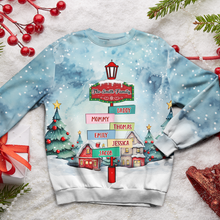 Load image into Gallery viewer, Custom Family Name 3D Sweatshirt - Holiday Edition
