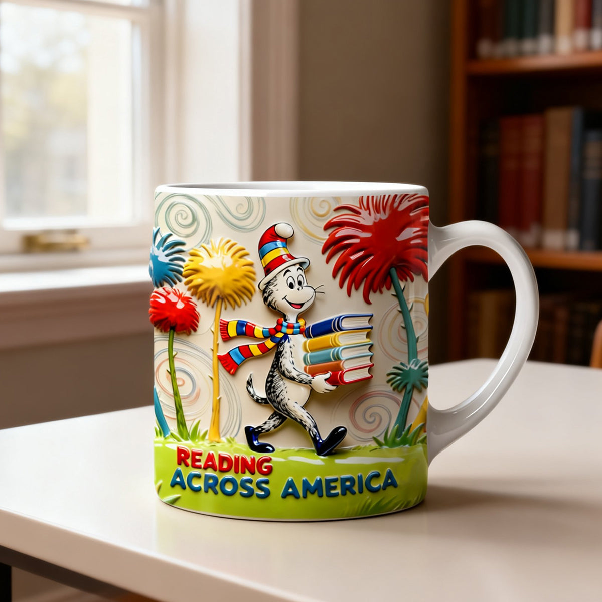 “Reading is Fun!” - Love Book Coffee Mug - Personalized Gifts for Book Lovers Coffee Mug PopCulturePrints