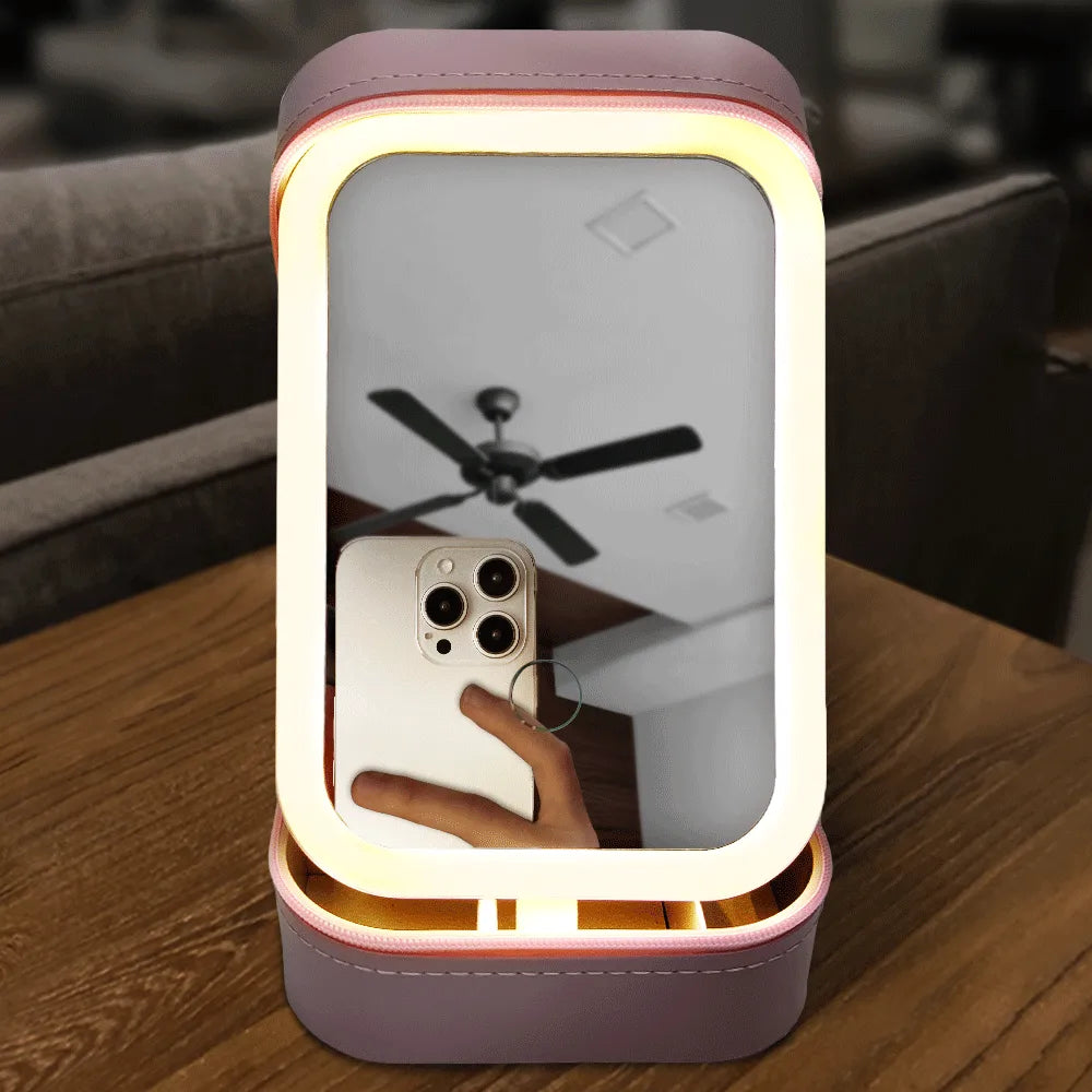 "Mom, I Am Who I Am Today As A Reflection Of You" - Personalized Makeup Box with LED Mirror - Perfect Gift for Mom, Grandma, or Daughter Makeup Box PopCulturePrints