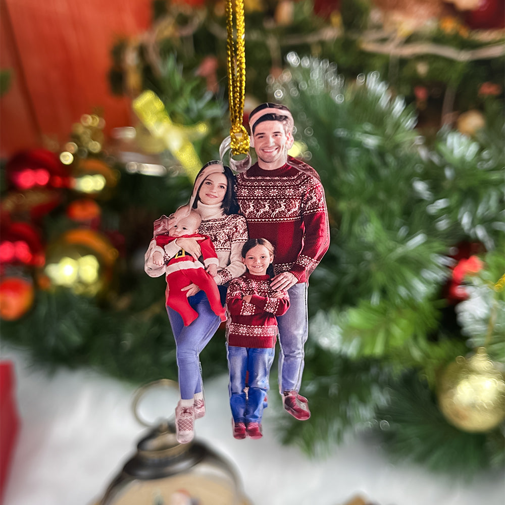 Personalized Family Photo Ornaments Ornament PopCulturePrints