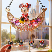Load image into Gallery viewer, "Celebrate Every Moment with Love" - Personalized Mom with Kids Charms Suncatcher Ornament Ornament PopCulturePrints
