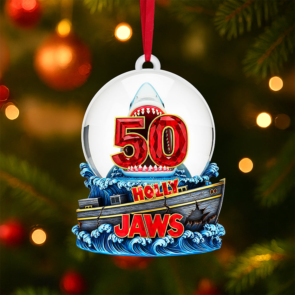 “Celebrate the Iconic 50 Years!” - Personalized Great Bite Ornament - Custom Gift for Movie Lovers Ornament PopCulturePrints