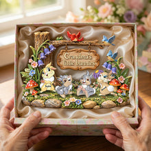 Load image into Gallery viewer, Grandma’s Little Bunnies - Personalized Acrylic Plaque for Grandmas Shaped Plaques PopCulturePrints
