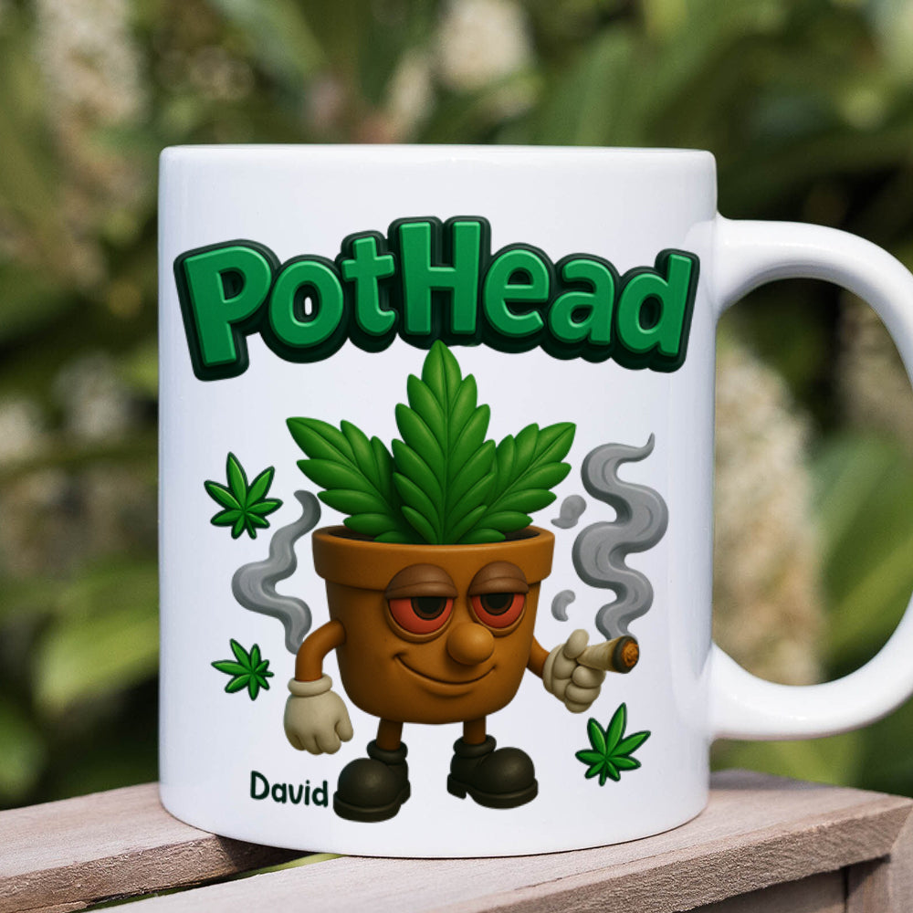 “Celebrate Your Vibe!” Pothead Mug - Custom Personalize Gift for Smokers, Friends, and Cannabis Lovers Coffee Mug PopCulturePrints