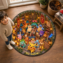 Load image into Gallery viewer, “Celebrate 30 Years of Adventure!” - Personalized Round Mat - Perfect Gift for Pokemon Lovers

