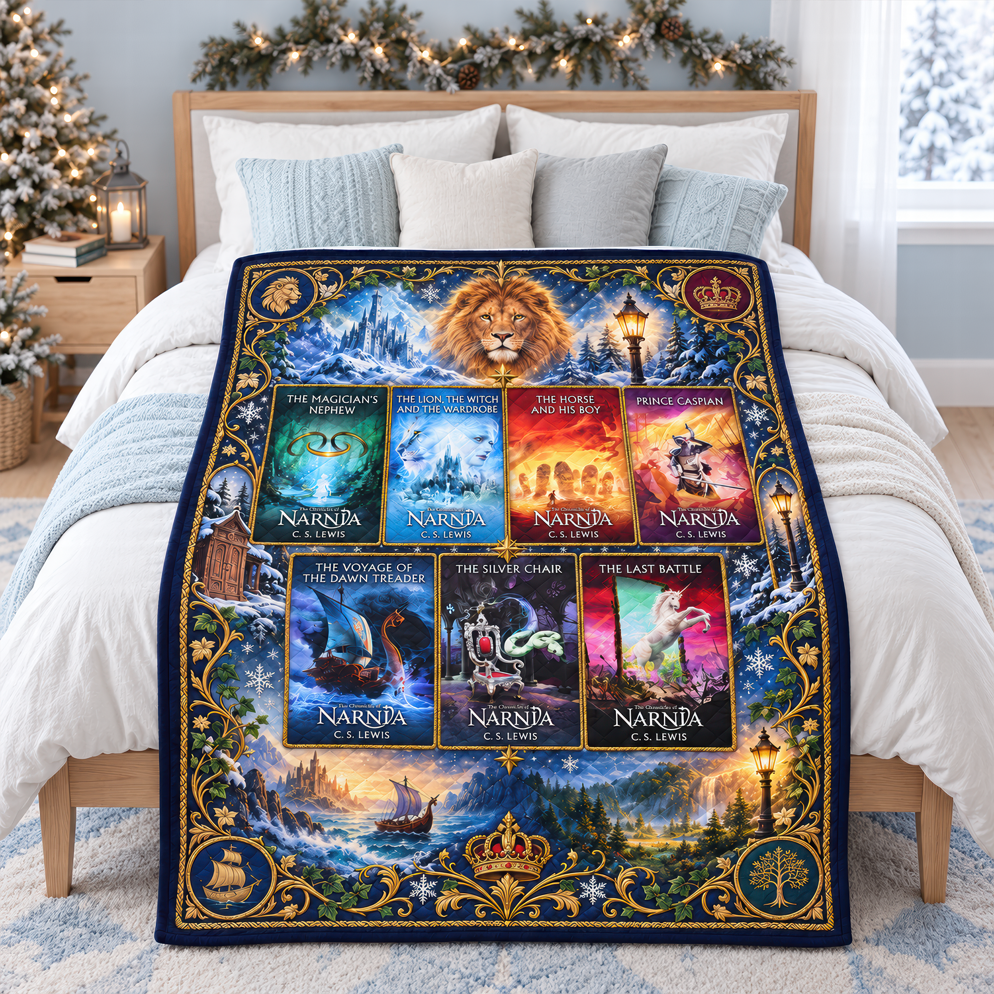 Magical Kingdom Book Collection Blanket - Personalized Gifts For Fantasy Lovers 07naqn081026 Blanket PopCulturePrints