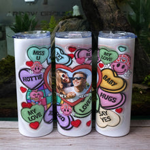 Load image into Gallery viewer, Personalized Love Tumbler for Couples - Custom Photo Gift for Valentine&#39;s Day Tumbler Cup PopCulturePrints
