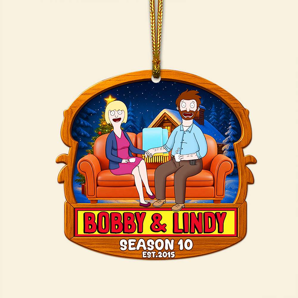 Griddle Love: Celebrate Your Love Story - Personalized Christmas Ornament for Couples Ornament PopCulturePrints