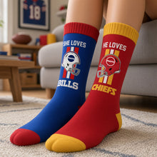 Load image into Gallery viewer, But They Both Love Each Other Middle Tube Socks - Personalized Gifts For Sports Loving Couple 01huti091026 Socks PopCulturePrints

