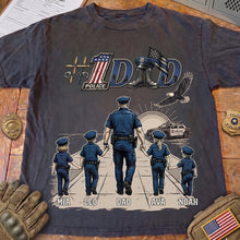Load image into Gallery viewer, #1 Police Dad - Personalized Gifts for Proud Police Dads Shirts PopCulturePrints
