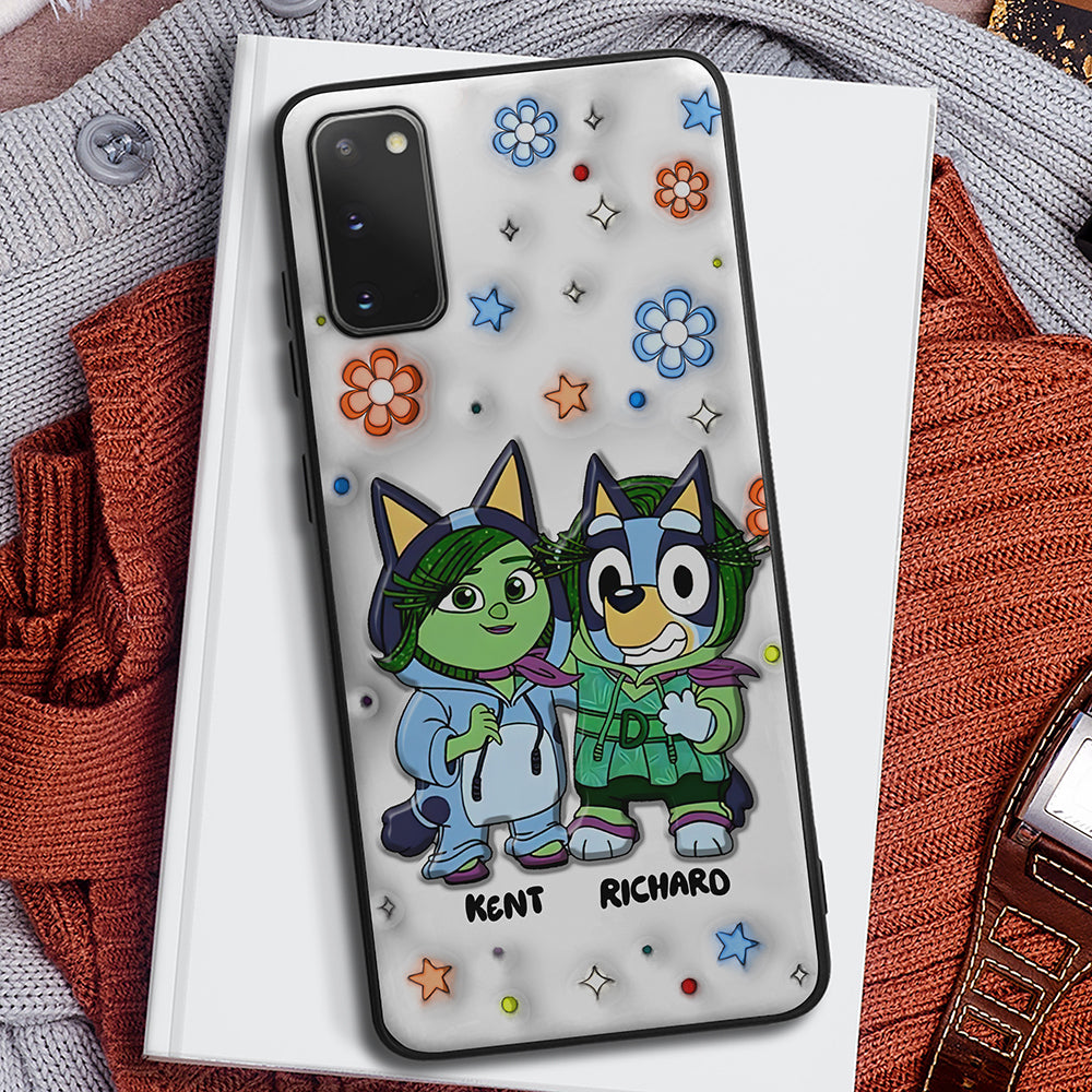 Custom Cartoon Friends Phone Case - Personalized with Names