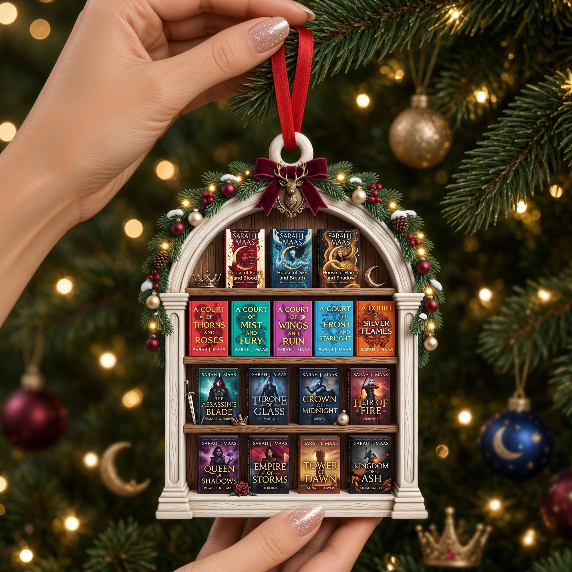 Fantasy Worlds In Literature Acrylic Ornament - Personalized Christmas Gifts For Reading Lovers 03nati081026 Ornament PopCulturePrints