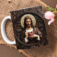Load image into Gallery viewer, Christian Sacred Heart Coffee Mug - Meaningful Gift for Faith Lovers Coffee Mug PopCulturePrints
