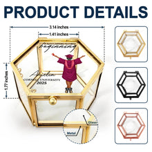 Load image into Gallery viewer, A Sweet Ending To A New Beginning - Personalized Glass Jewelry Box for Graduates Jewelry Box PopCulturePrints
