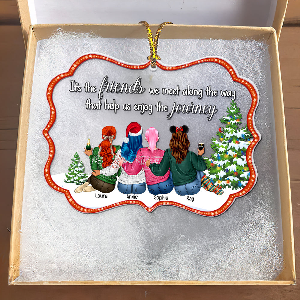 Personalized Friends Christmas Ornament - Cherish the Journey Ornament PopCulturePrints