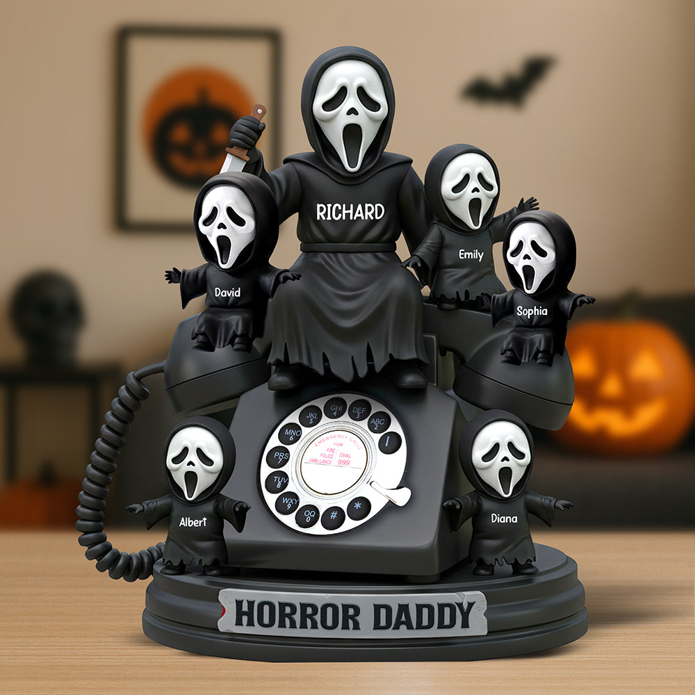 "Scream with Laughter!" - Custom Horror Dad Acrylic Plaque - Personalized Gifts for Dad, Grandpa, and all Halloween Lovers Shaped Plaques PopCulturePrints