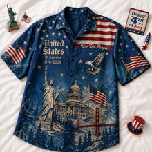 Load image into Gallery viewer, Land Of The Free Hawaiian Shirt - Personalized Gifts For Patriots 02PALU260526 Hawaiian Shirts PopCulturePrints
