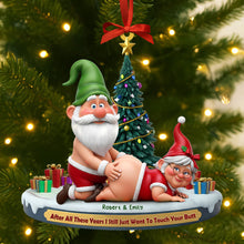 Load image into Gallery viewer, Naughty Old Gnome Couple Ornament - A Personalized Touch for Fun-Loving Couples Ornament PopCulturePrints
