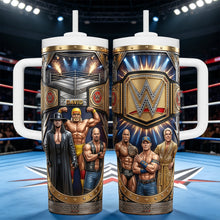 Load image into Gallery viewer, “Unleash Your Inner Champion!” - Arena Championship Fighter 40oz Tumbler - Personalized Gift for Any Wrestler Fan Tumbler Cup PopCulturePrints
