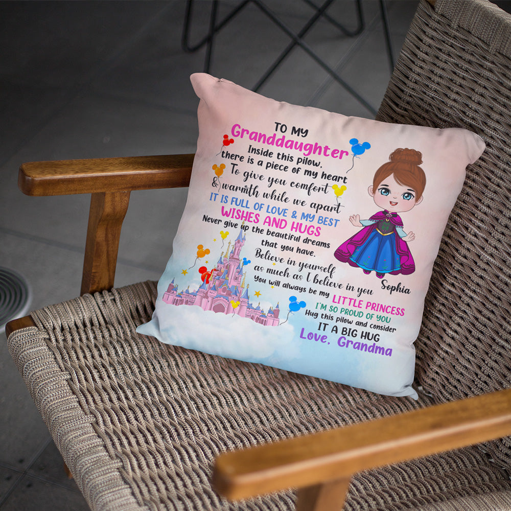 Personalized Granddaughter Gift Pillow - Proud of You Message Pillow PopCulturePrints