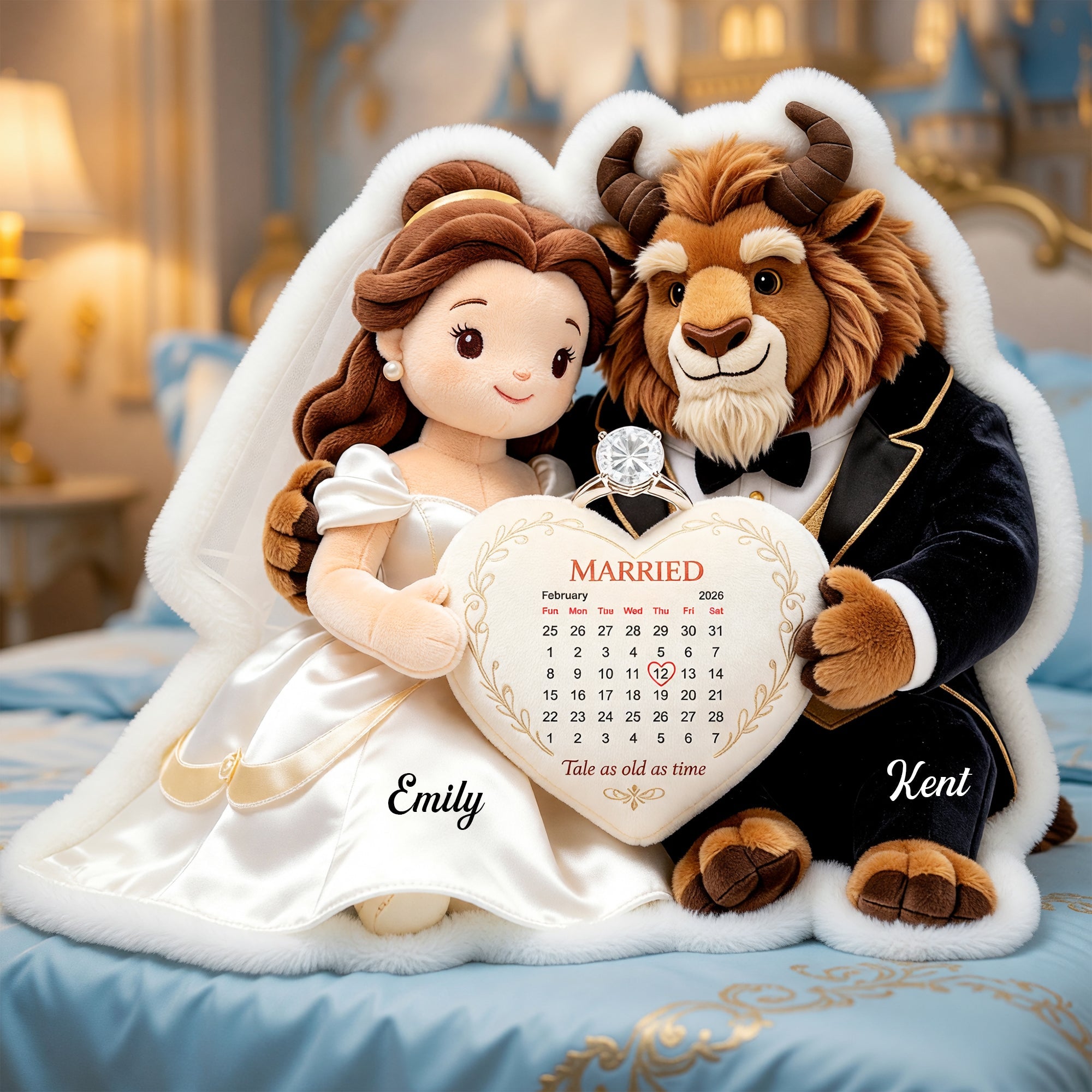Cherish Every Moment with Your Fairytale Couple Pillow - Personalized Gifts for Couple Anniversary Pillow PopCulturePrints