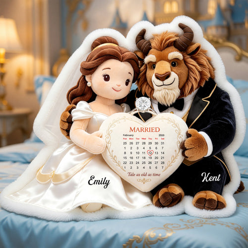 Cherish Every Moment with Your Fairytale Couple Pillow - Personalized Gifts for Couple Anniversary Pillow PopCulturePrints