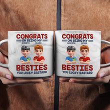 Load image into Gallery viewer, Congrats On Being My Brother Sister Bestie - Personalized Marble Mug Marble Mug PopCulturePrints
