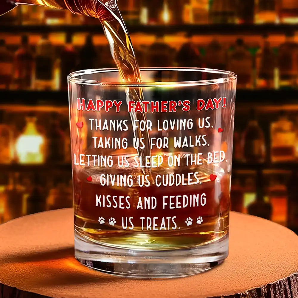Thanks For Loving Me - Personalized Whiskey Glass for Dog Lovers Whiskey Glass PopCulturePrints