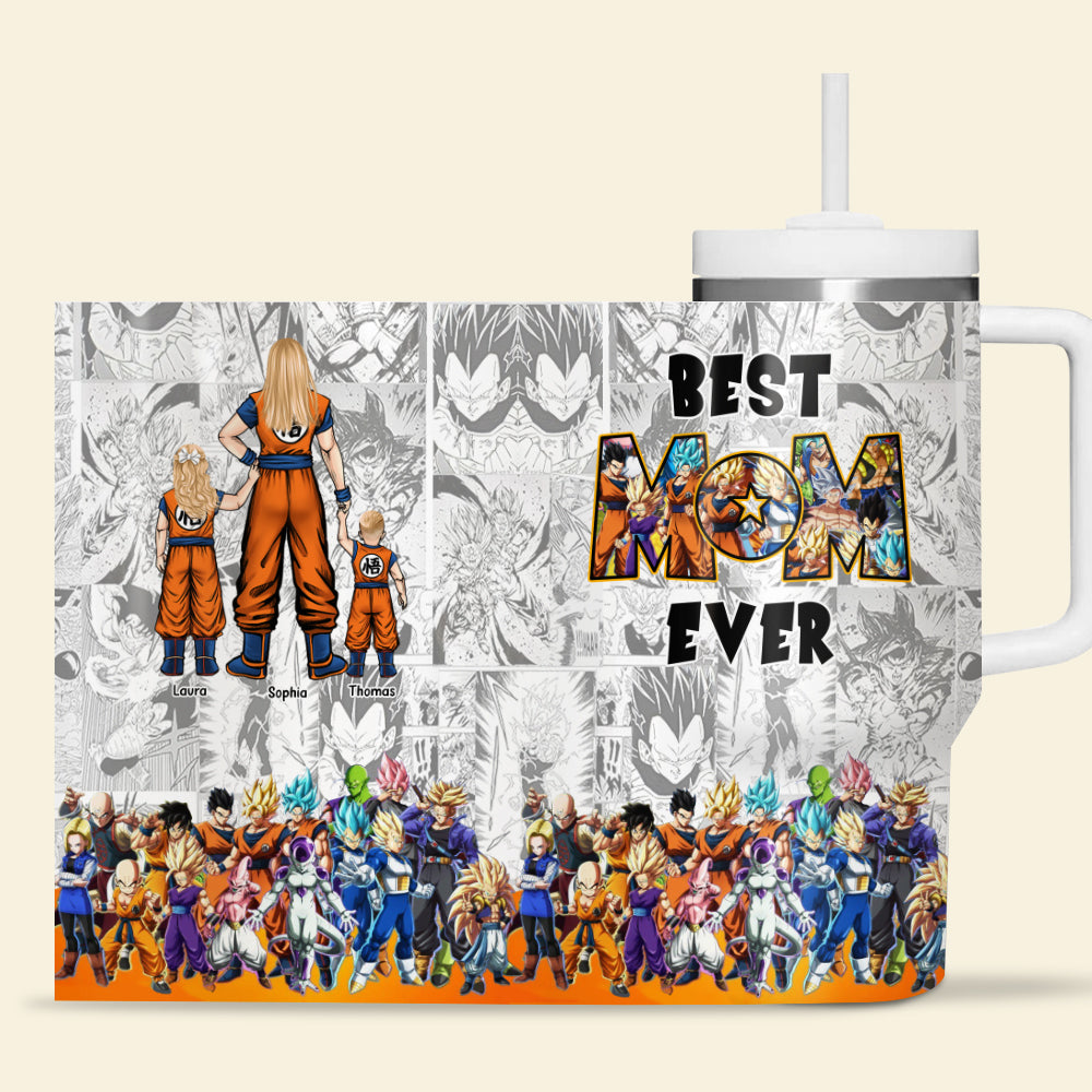 "Best Mom Ever" - Personalized Tumbler Handle - Custom Gift for Mom, Grandma & Special Occasions Tumbler Cup PopCulturePrints