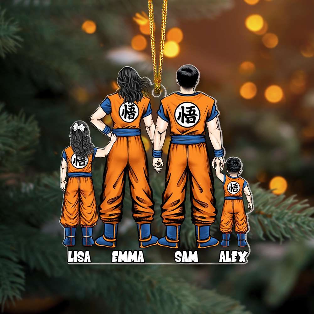 Custom Anime Family Christmas Ornament