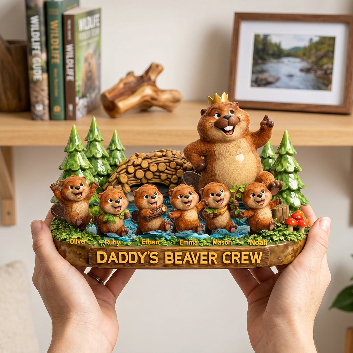 “Daddy’s Adventure Awaits!” - Personalized Acrylic Plaque for Dads, Grandpas, & Family Shaped Plaques PopCulturePrints