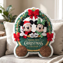Load image into Gallery viewer, "Riding into Christmas Together" - Unique Personalized Pillow for Couples Pillow PopCulturePrints
