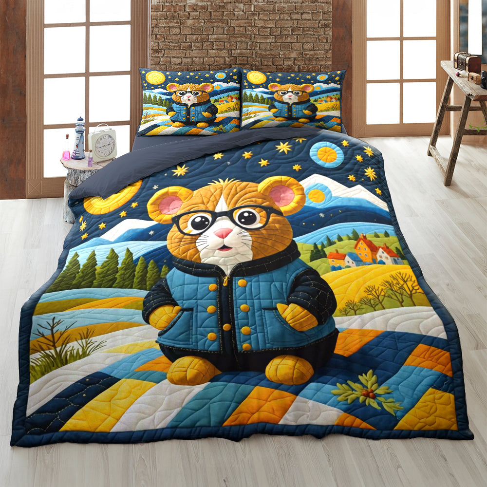 Personalized Hamster Quilt Bed Set for Kids - Cozy & Creative Gift Blanket PopCulturePrints