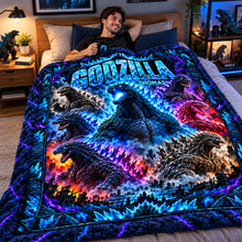 Load image into Gallery viewer, "Unleash Your Inner Monster!" - Giant Monster Blanket, Personalized Gift for Godzilla Fans Blanket PopCulturePrints
