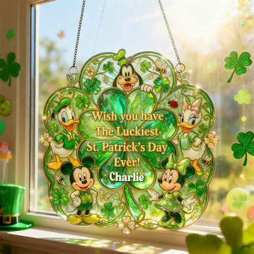 Wish You Have The Luckiest St. Patrick's Day Ever! - Personalized Patrick's Day Suncatcher Ornament Ornament PopCulturePrints